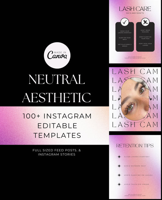 100+ BOLD & COLORFUL INSTAGRAM TEMPLATES FOR LASH ARTISTS AND LASH SALONS