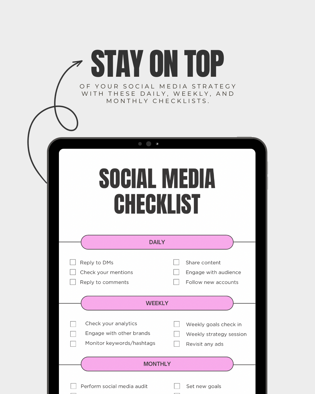 SOCIAL MEDIA CHECKLIST (DIGITAL)